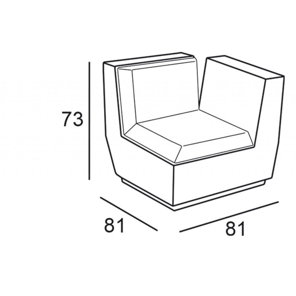 Scaun din polietilena Big Cut Corner - Nuovo Design